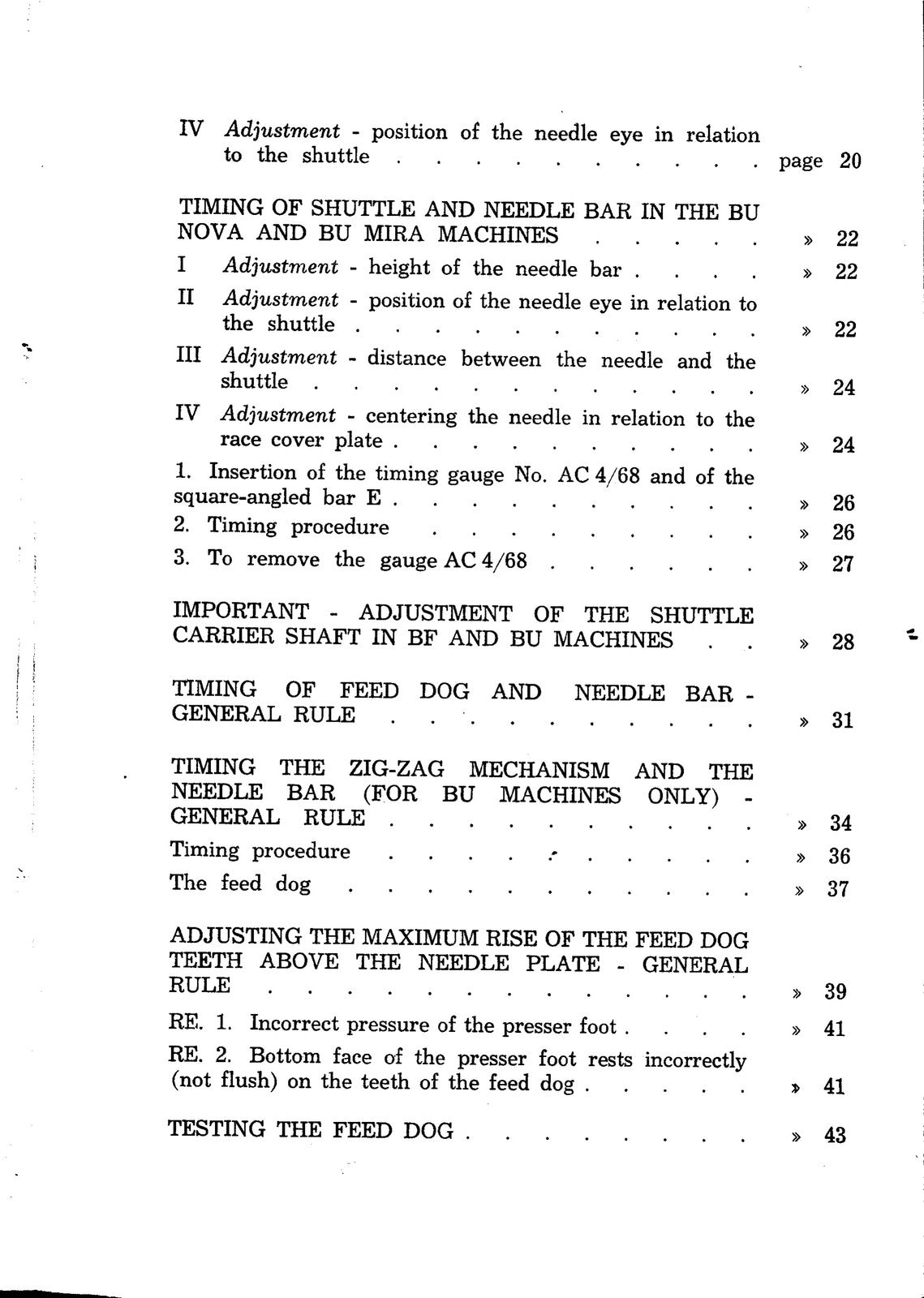 NECCHI Sewing Machines Service Manual - STEEL WIRE BOUND - PROTECTIVE COVERS