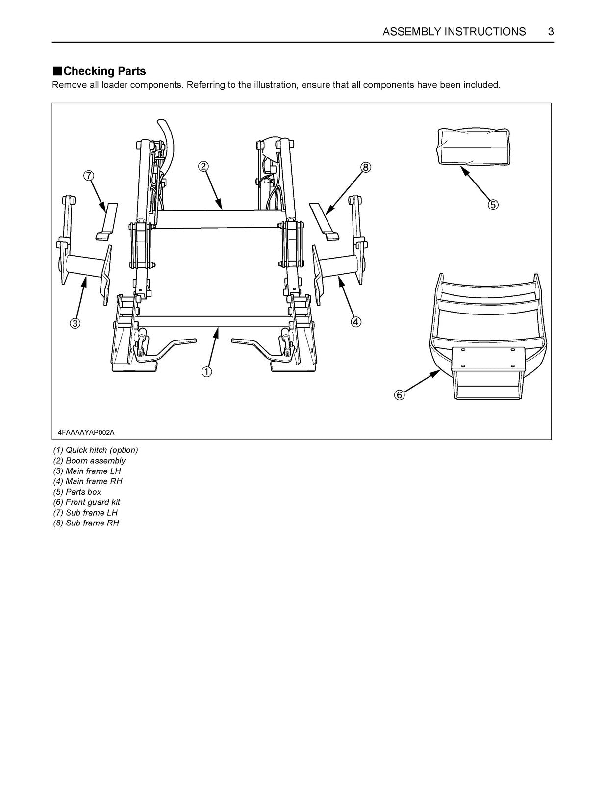 KUBOTA LA854 Loader With L2227 3rd Function Installation Manual - WIRE BOUND