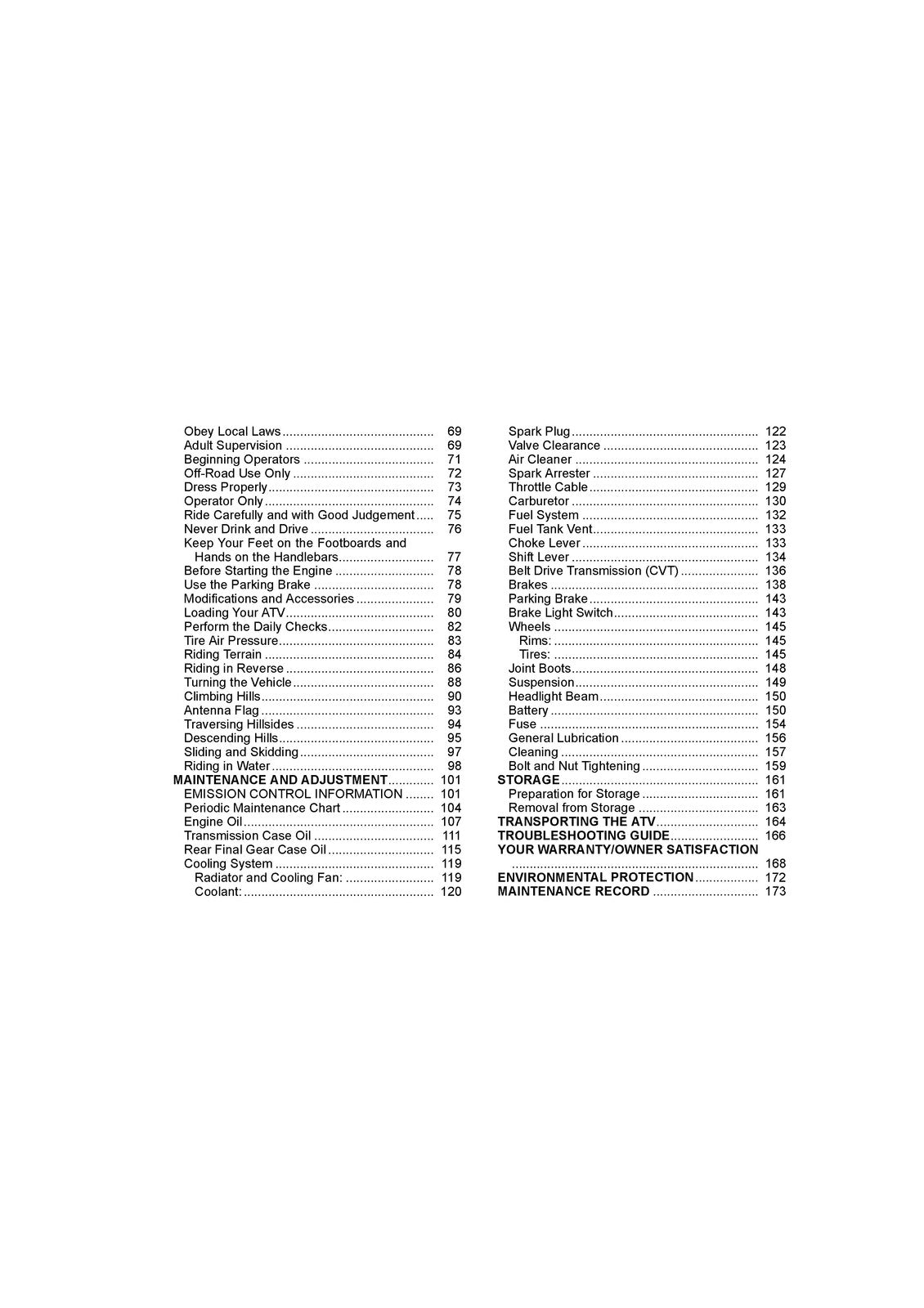 KAWASAKI Brute Force 300 ATV Owners Manual 2016 - WIRE BOUND - TOUGH COVERS