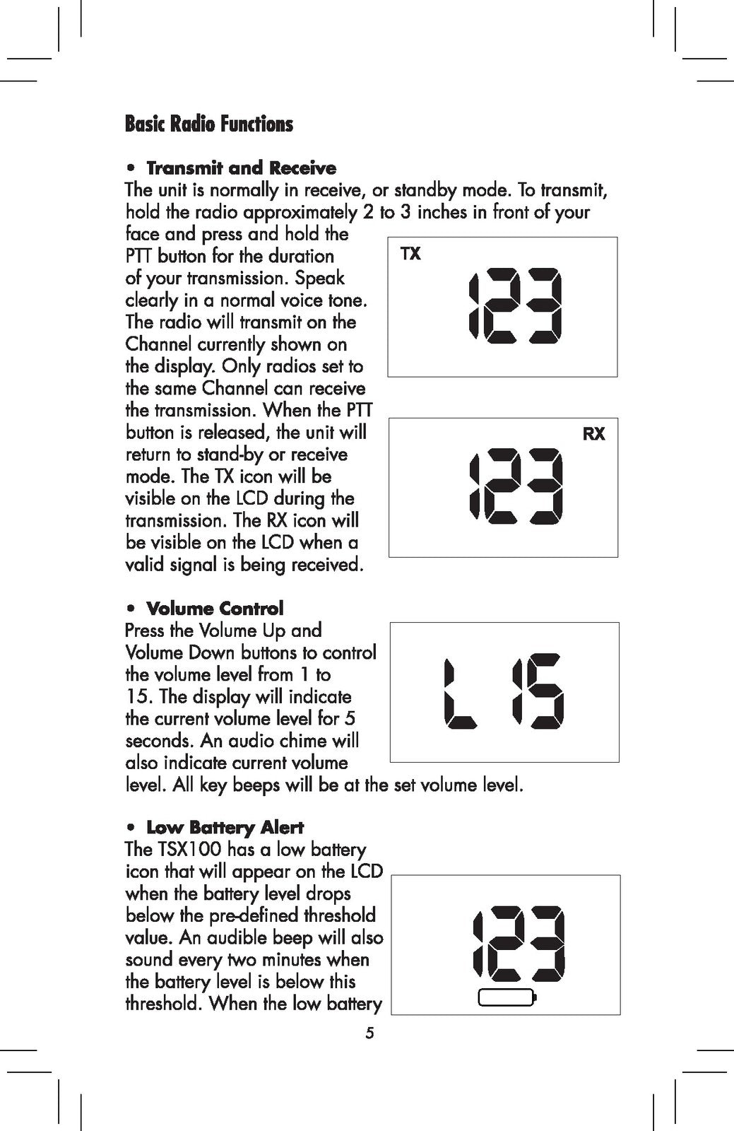 TRISQUARE TSX100 eXRS Two-Way Radio Owners Manual - WIRE BOUND - TOUGH COVERS