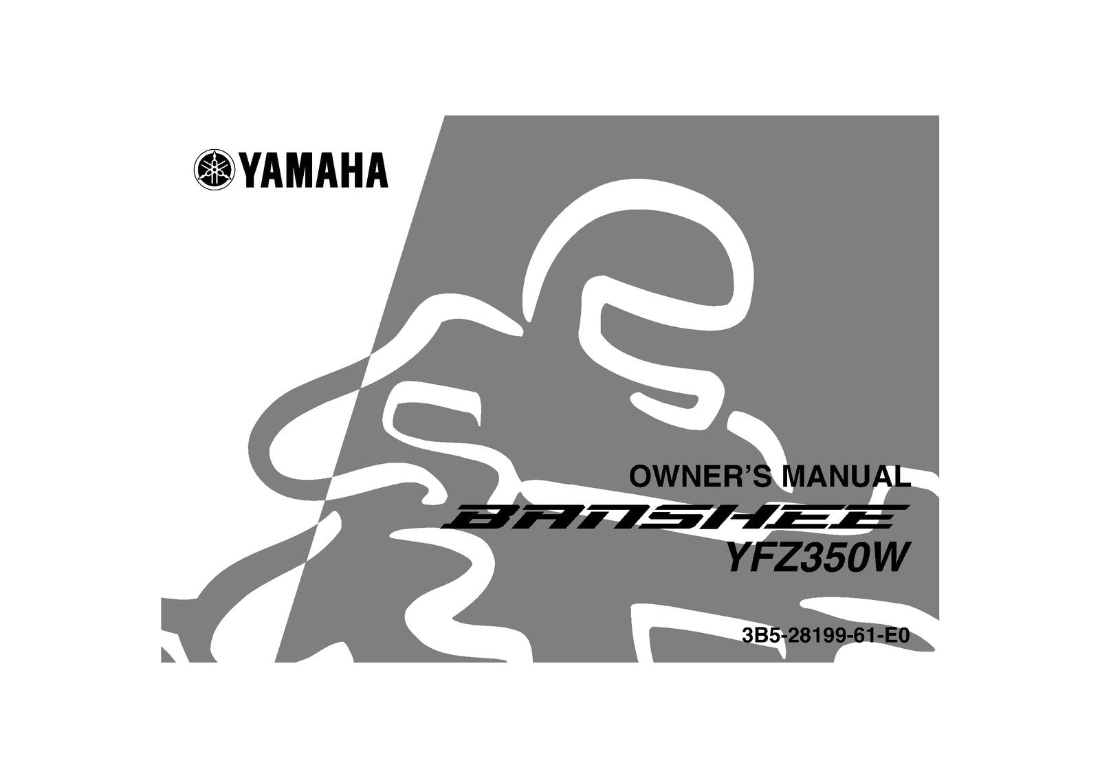 YAMAHA YFZ350W Banshee 350 ATV Owners Manual 2007 - WIRE BOUND - TOUGH COVERS