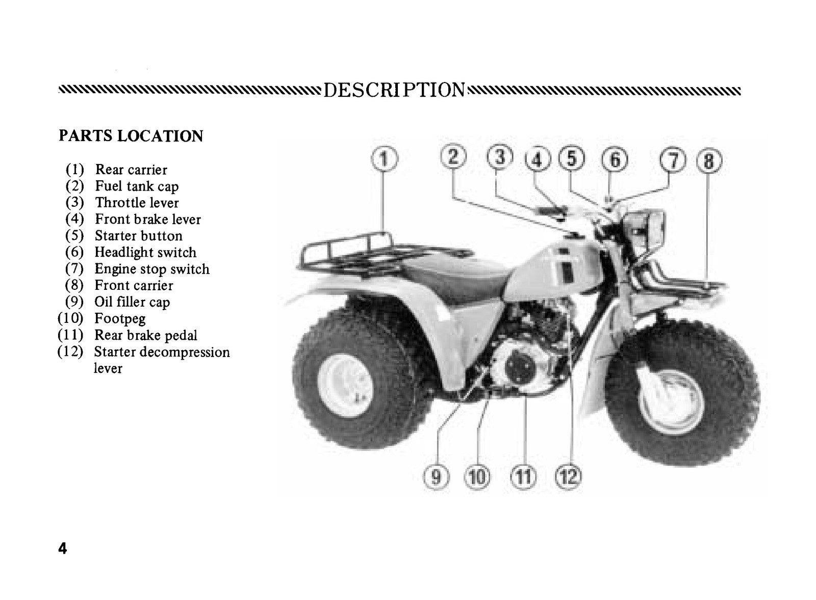 HONDA ATC 200E All-Terrain Cycle Owners Manual 1984 - WIRE BOUND - TOUGH COVERS