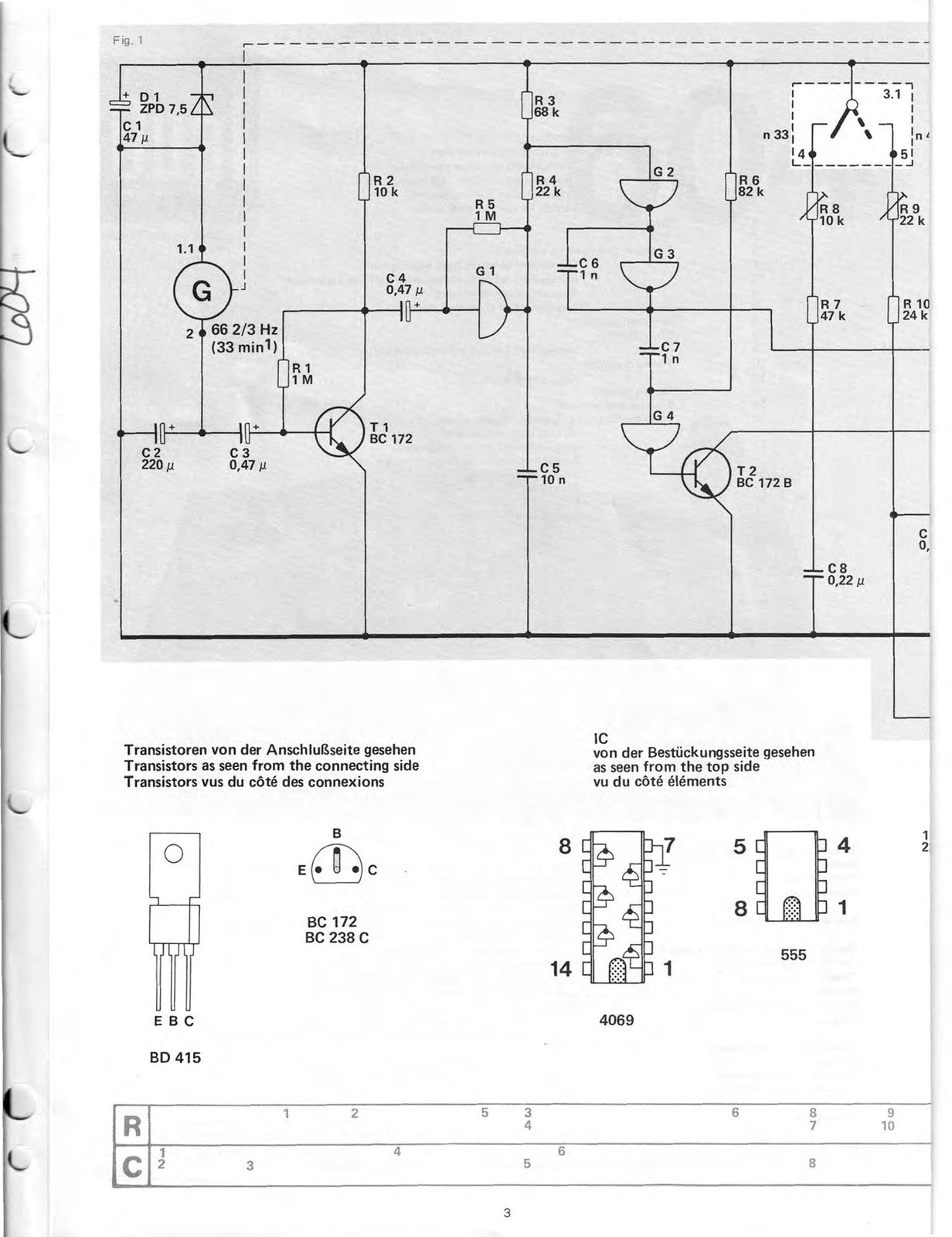 DUAL 604 Turntable Service Manual- WIRE BOUND - TOUGH COVERS