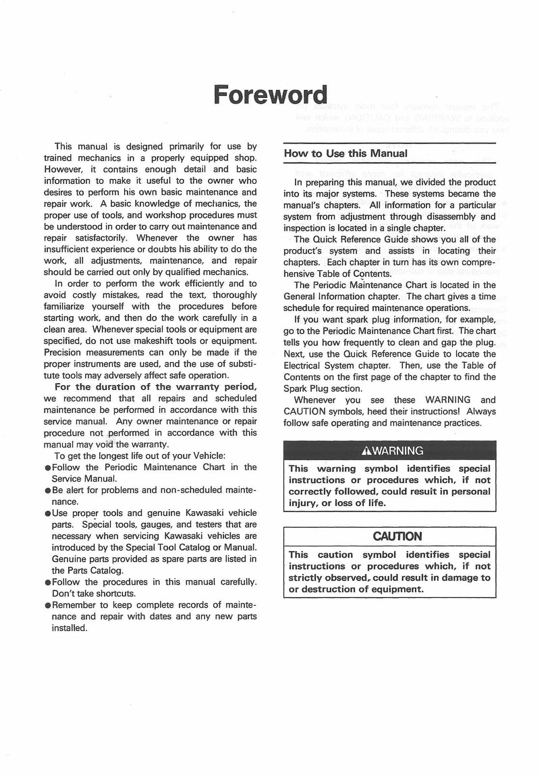 KAWASAKI Bayou 400 KLF400 ATV Service Manual 1993-1999 - WIRE BOUND - COVERS