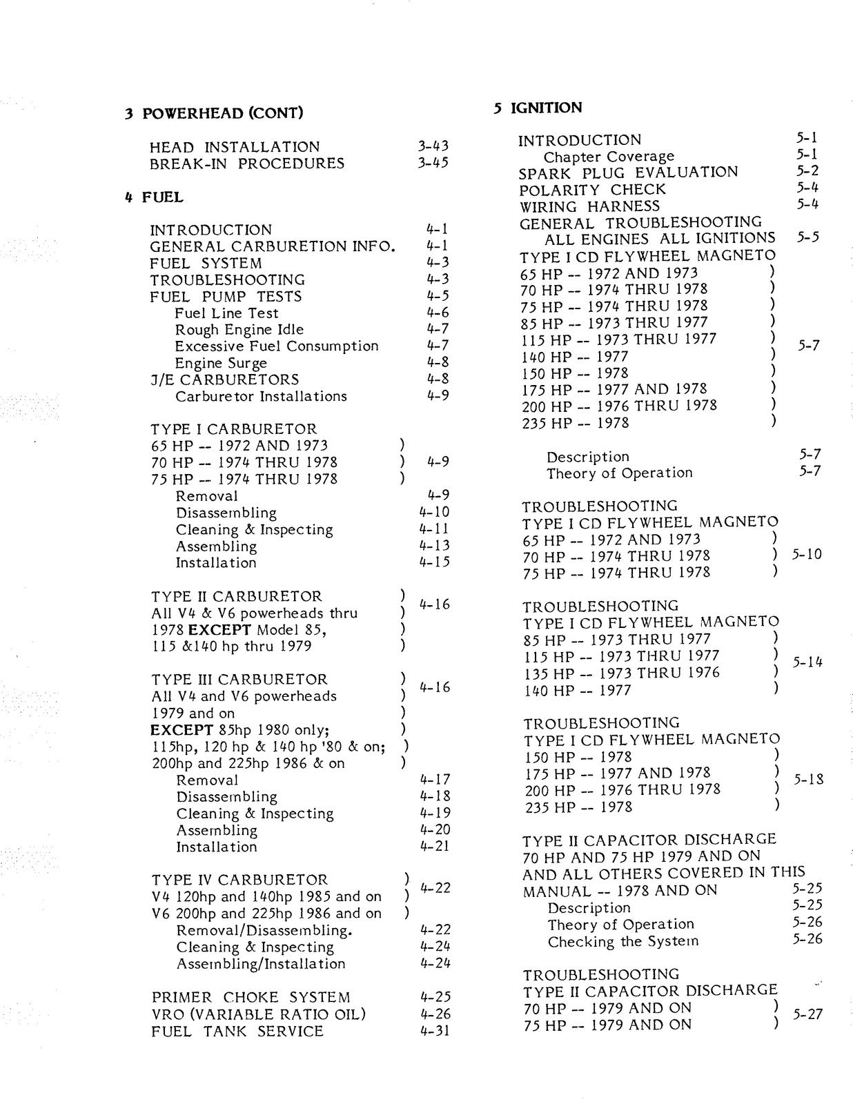 JOHNSON 60 65 70 75 85 90 100 115 120 135 140 150 175 & More Service Manual