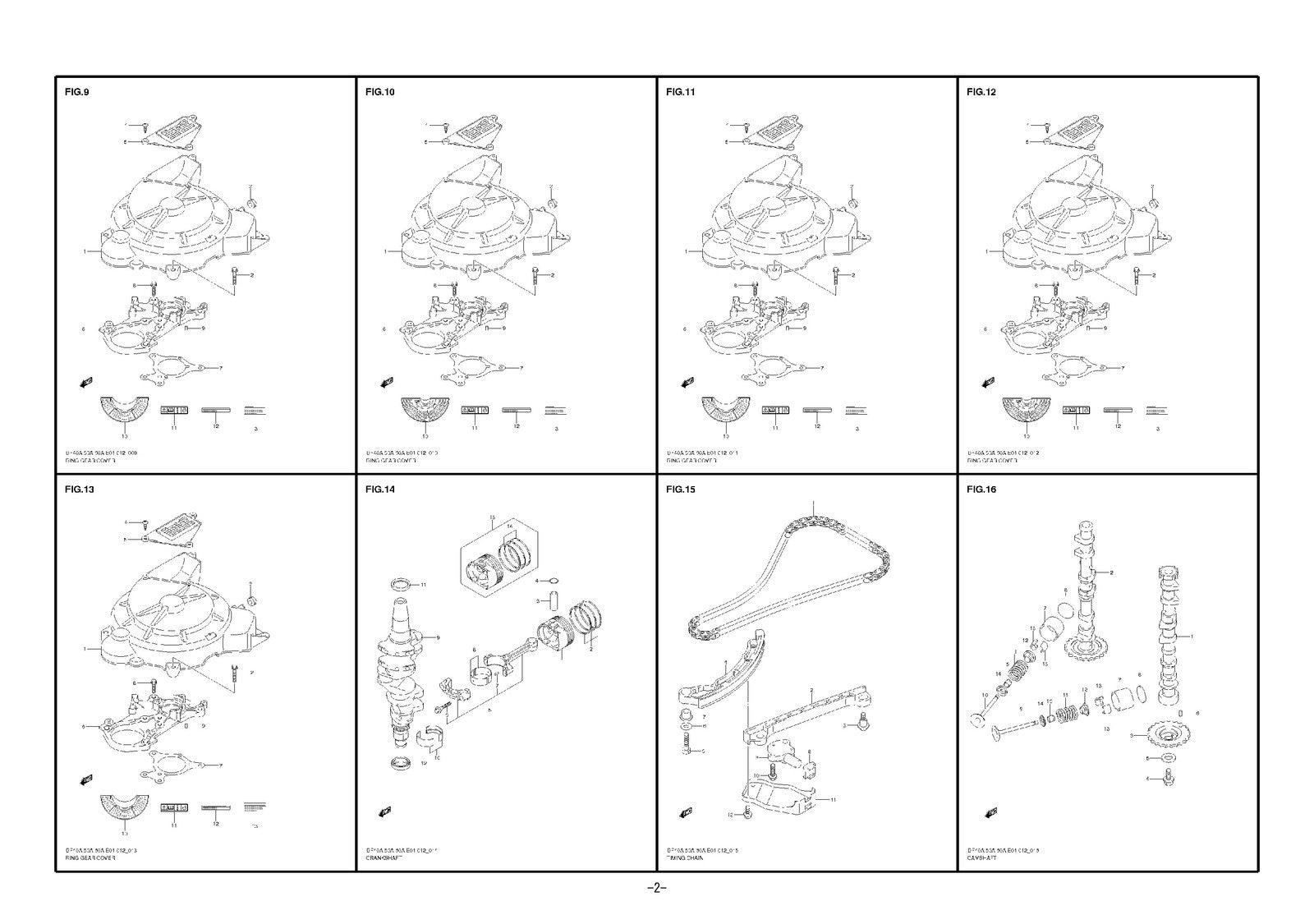 SUZUKI DF40A DF50A DF60A Outboard Motor Parts Catalogue 2011 - WIRE BOUND