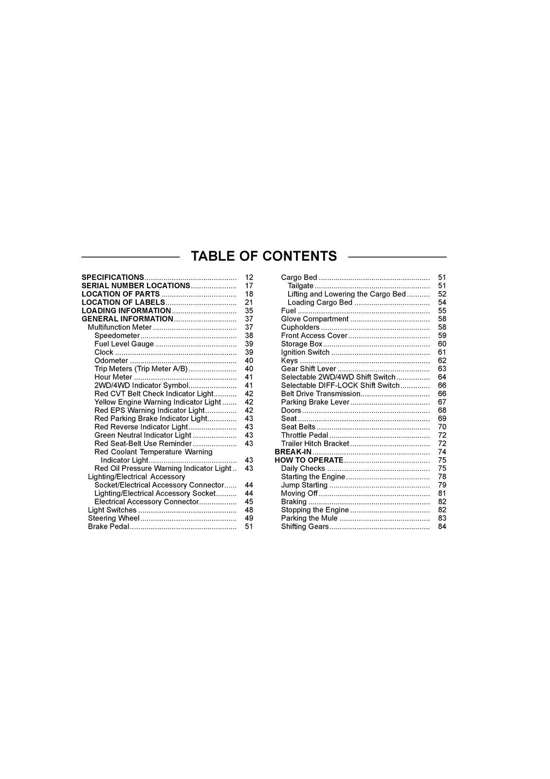 KAWASAKI Mule PRO-FXT Ranch Edition Owners Manual 2019 - WIRE BOUND - COVERS