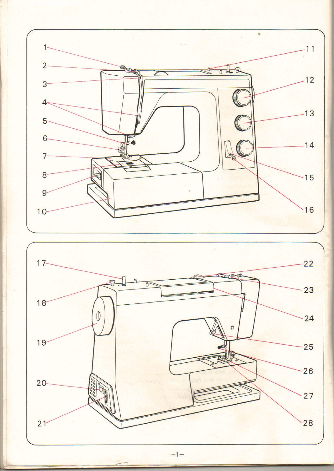 TOYOTA 9060 9600 9960 Sewing Machine Instruction Manual - WIRE BOUND - COVERS