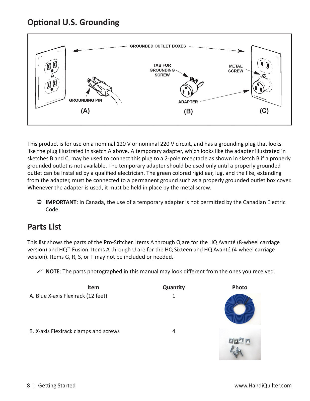HANDI QUILTER Pro-Stitcher Premium Getting Started Manual - WIRE BOUND - COVERS