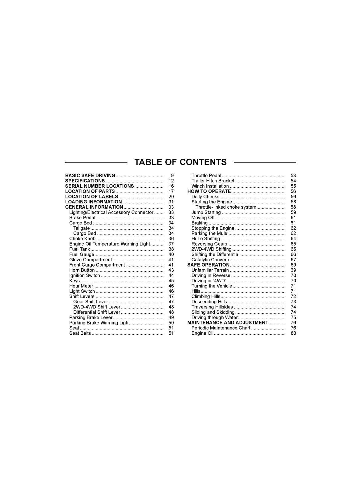 KAWASAKI Mule 610 4x4 SE Utility Vehicle Owners Manual 2016 - WIRE BOUND
