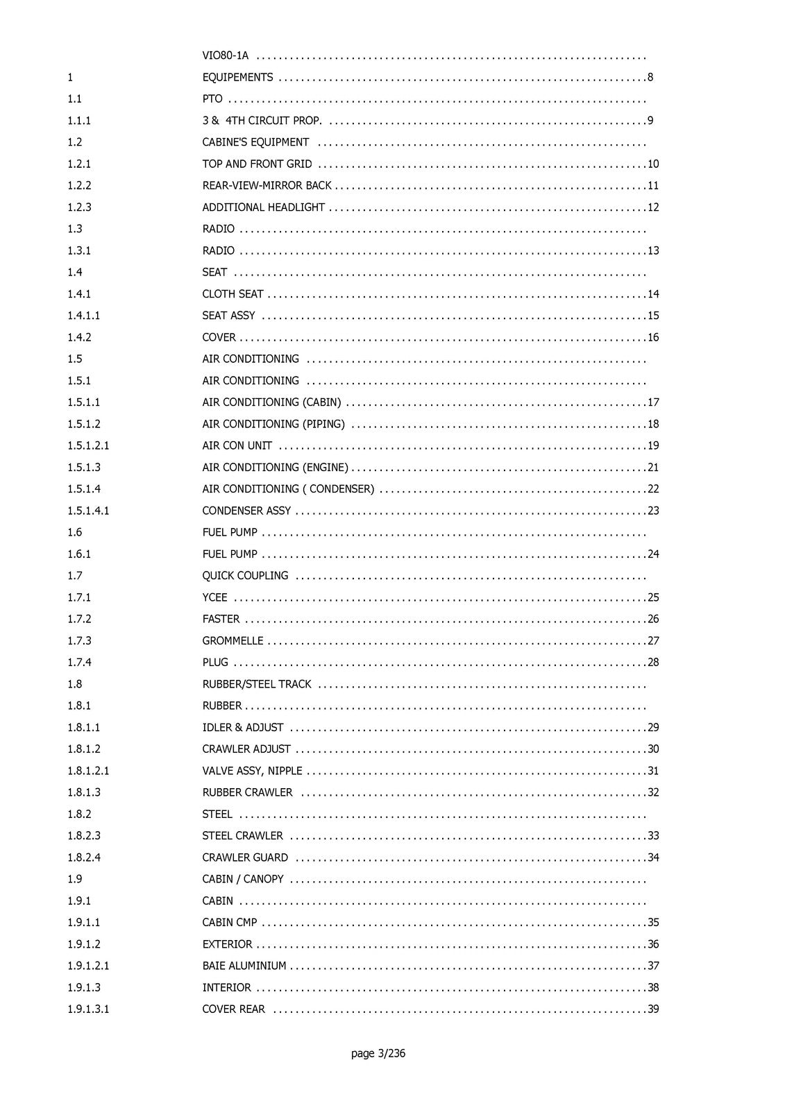 YANMAR ViO80-1A Excavator Parts Catalog Manual 2013 - WIRE BOUND - TOUGH COVERS