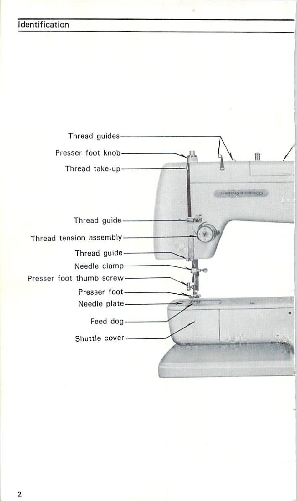 FRISTER ROSSMANN 504 Free Arm Sewing Machine Instruction Manual - WIRE BOUND