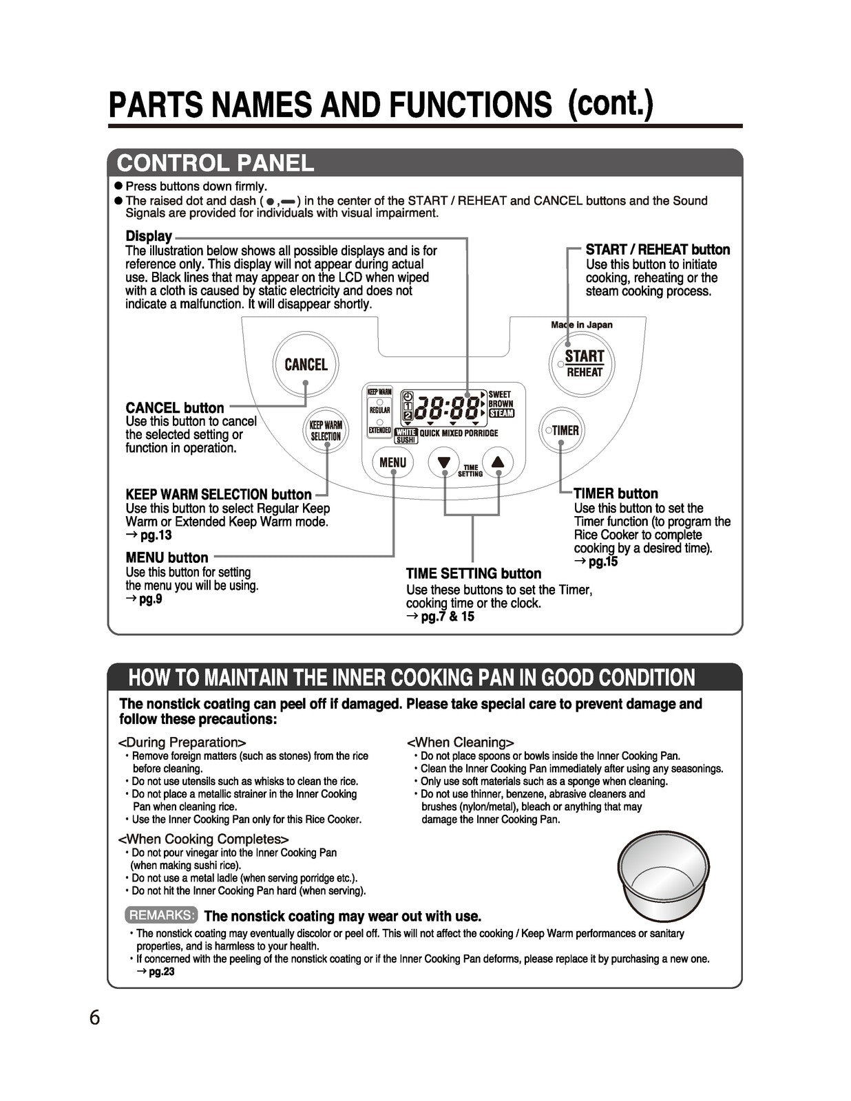 ZOJIRUSHI NL-AAC18 Rice Cooker User Manual - STEEL WIRE BOUND - TOUGH COVERS