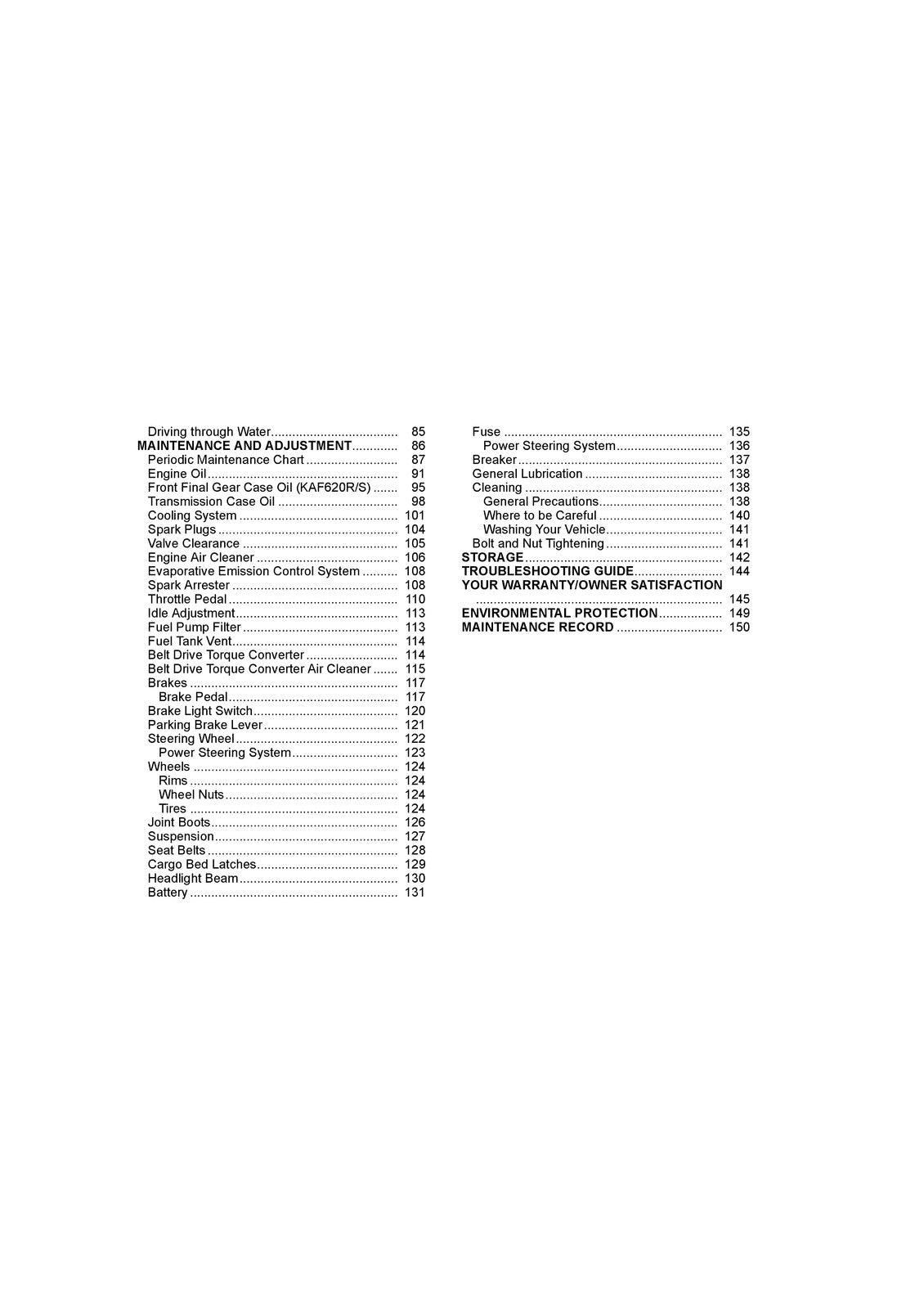 KAWASAKI Mule 4000 Trans Utility Vehicle Owners Manual 2019 - WIRE BOUND
