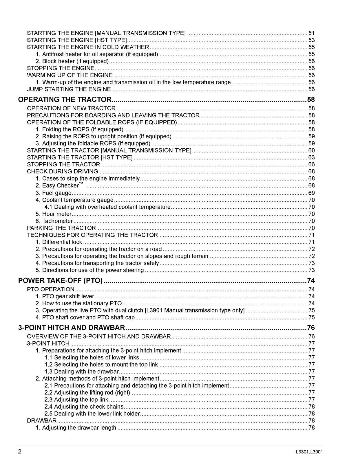 KUBOTA L3301 L3901 OPERATORS MANUAL - STEEL WIRE BOUND - PROTECTIVE COVERS