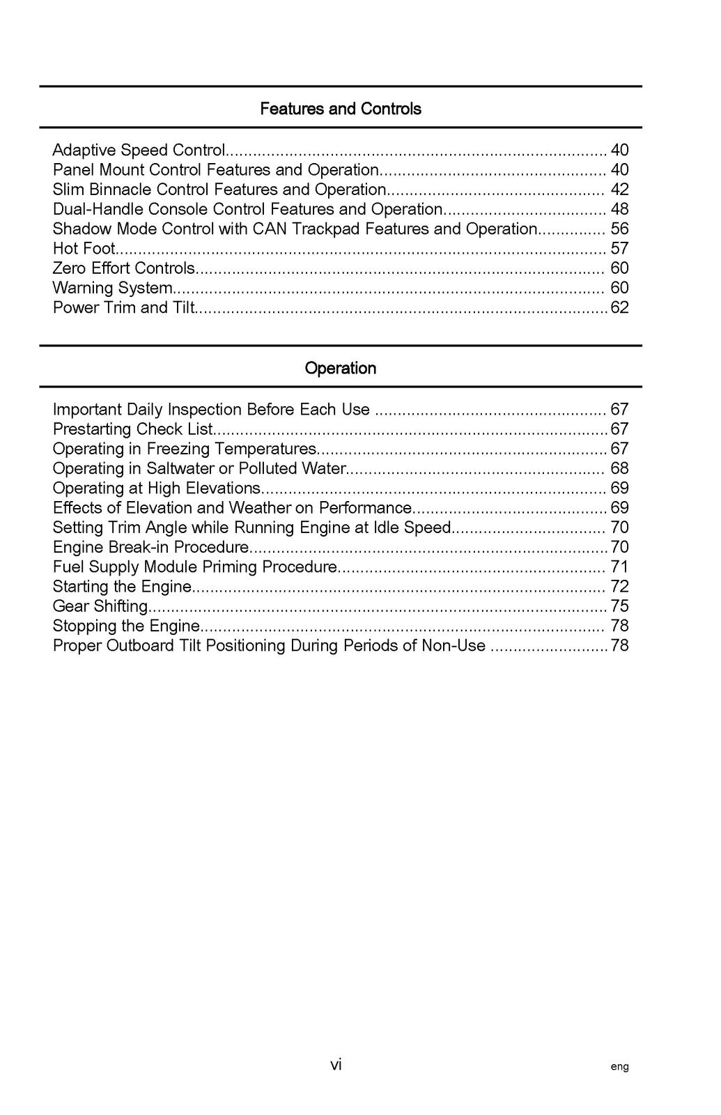 MERCURY V6 175 200 225 FourStroke Operation Maintenance Manual 2020 - WIRE BOUND