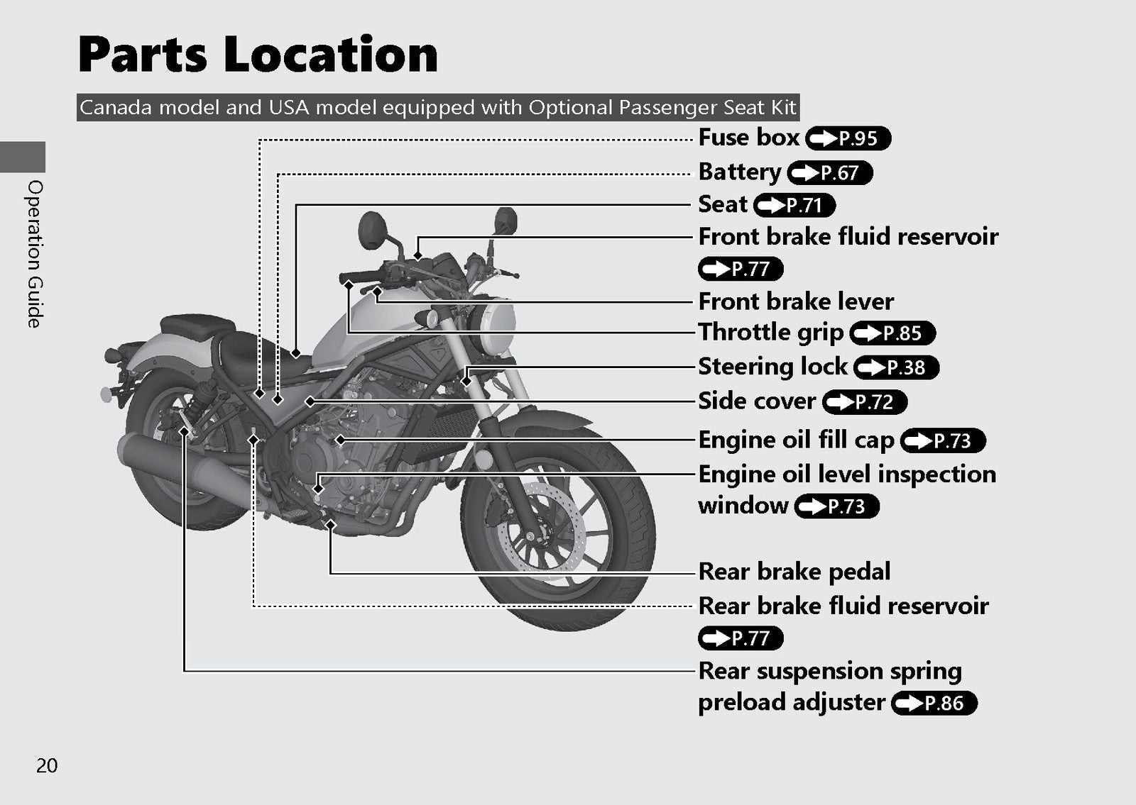 HONDA CMX500 CMX500A CMX500A2 Rebel 500 Owners Manual 2023 - WIRE BOUND - COVERS