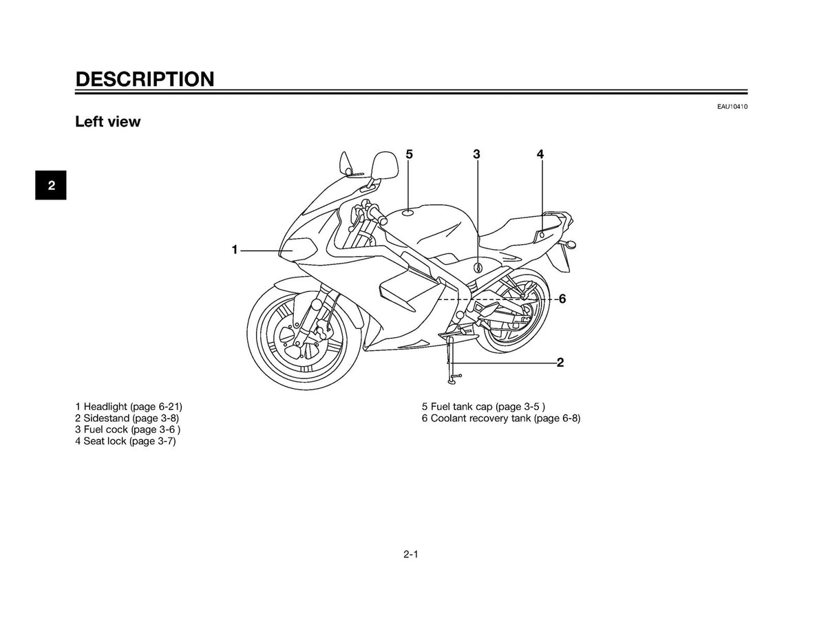 YAMAHA TZR50 Owners Manual 2003 - STEEL WIRE BOUND - PROTECTIVE COVERS
