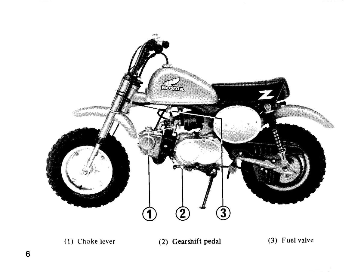 HONDA Z50R Owners Manual 1983 - STEEL WIRE BOUND - PROTECTIVE COVERS