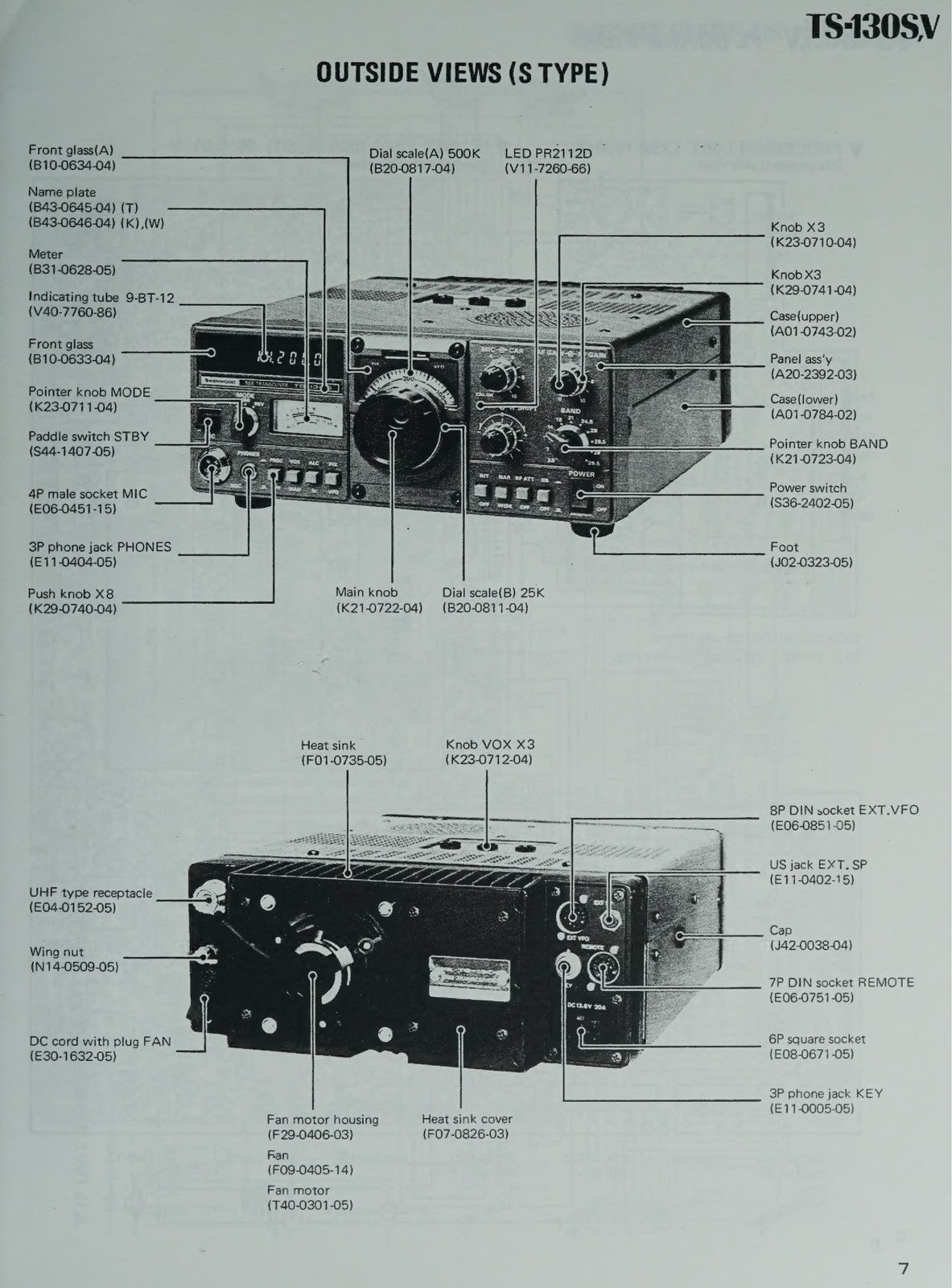 KENWOOD TS-130S TS-130V VFO-120 AT-130 HF SSB Transceiver Service Manual