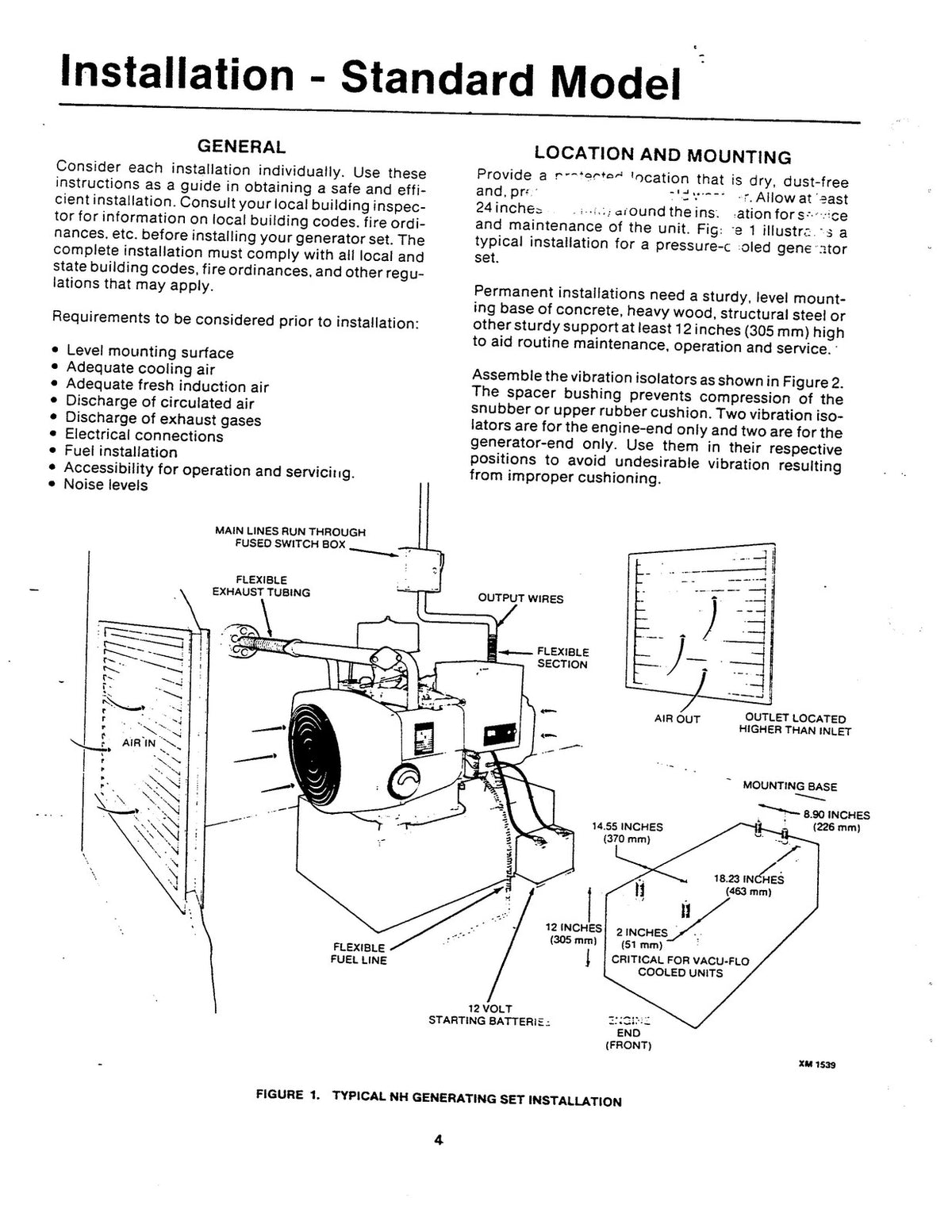 ONAN NH GenSet Operators Manual 1983 - STEEL WIRE BOUND - PROTECTIVE COVERS