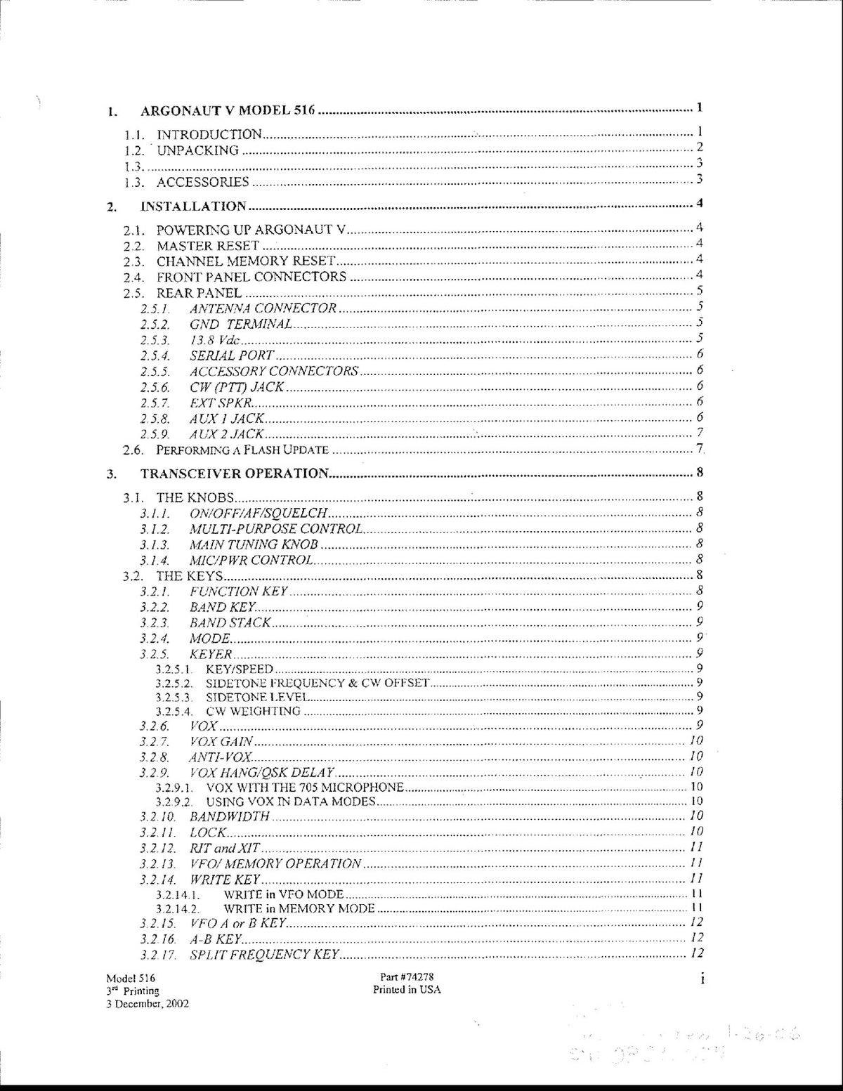 TEN-TEC Argonaut 516 Eagle 599 Orion II 566 Operators Manual BUNDLE - WIRE BOUND