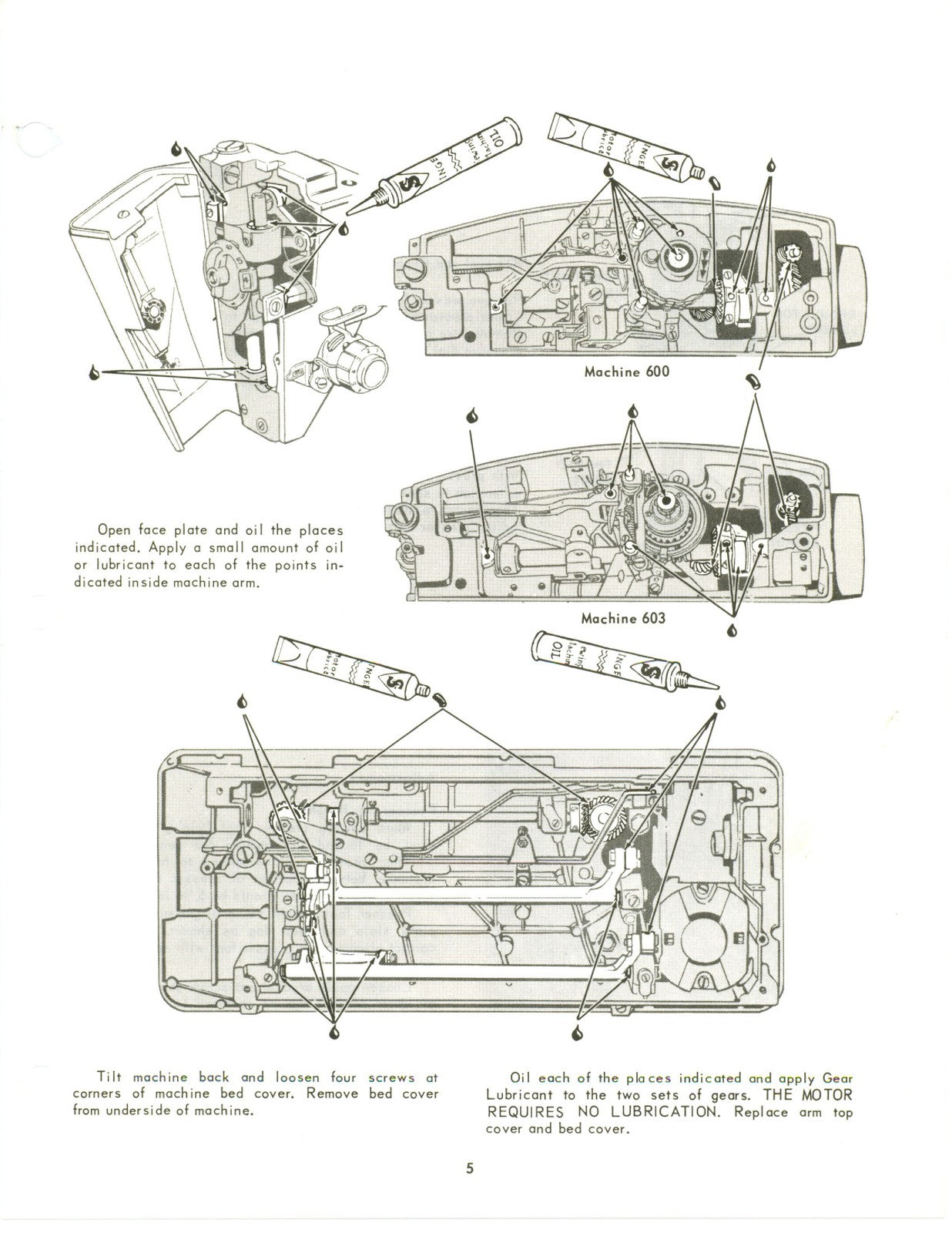 SINGER 600 603 Sewing Machine Service Manual - STEEL WIRE BOUND - TOUGH COVERS