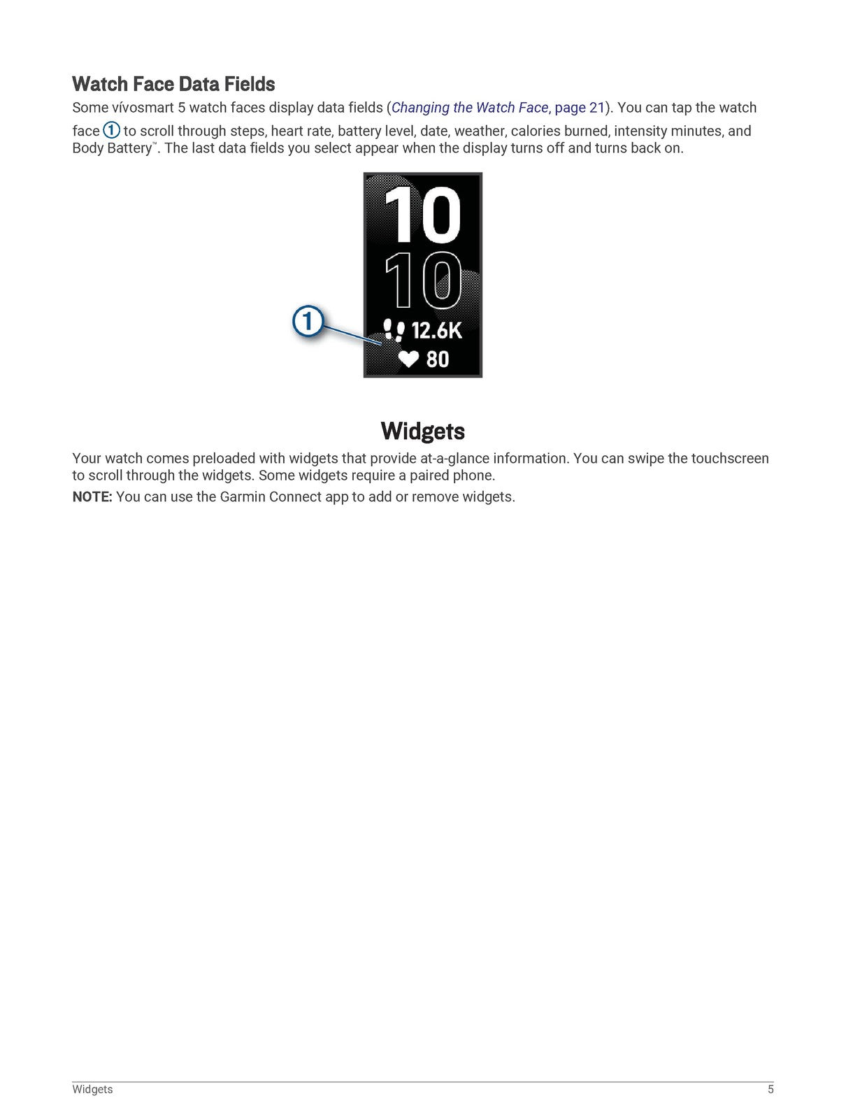 GARMIN Vivosmart 5 Owners Manual 2022 - STEEL WIRE BOUND - PROTECTIVE COVERS