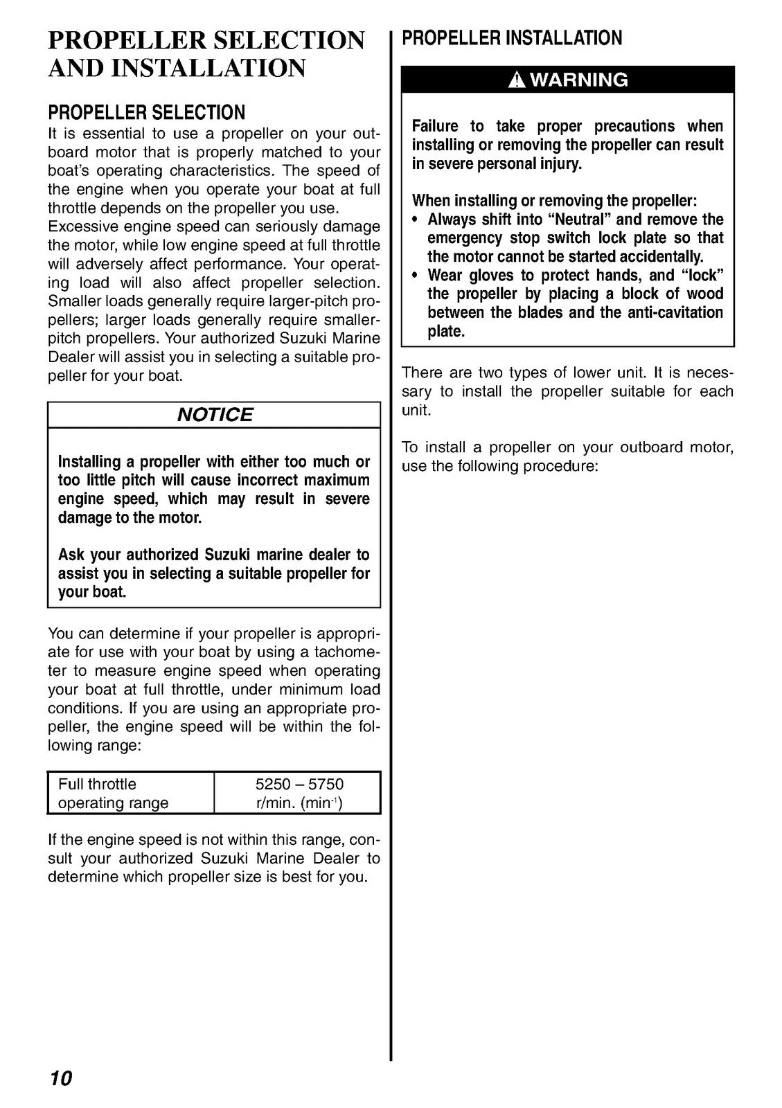 SUZUKI DF25 Outboard Owners Manual - STEEL WIRE BOUND - PROTECTIVE COVERS