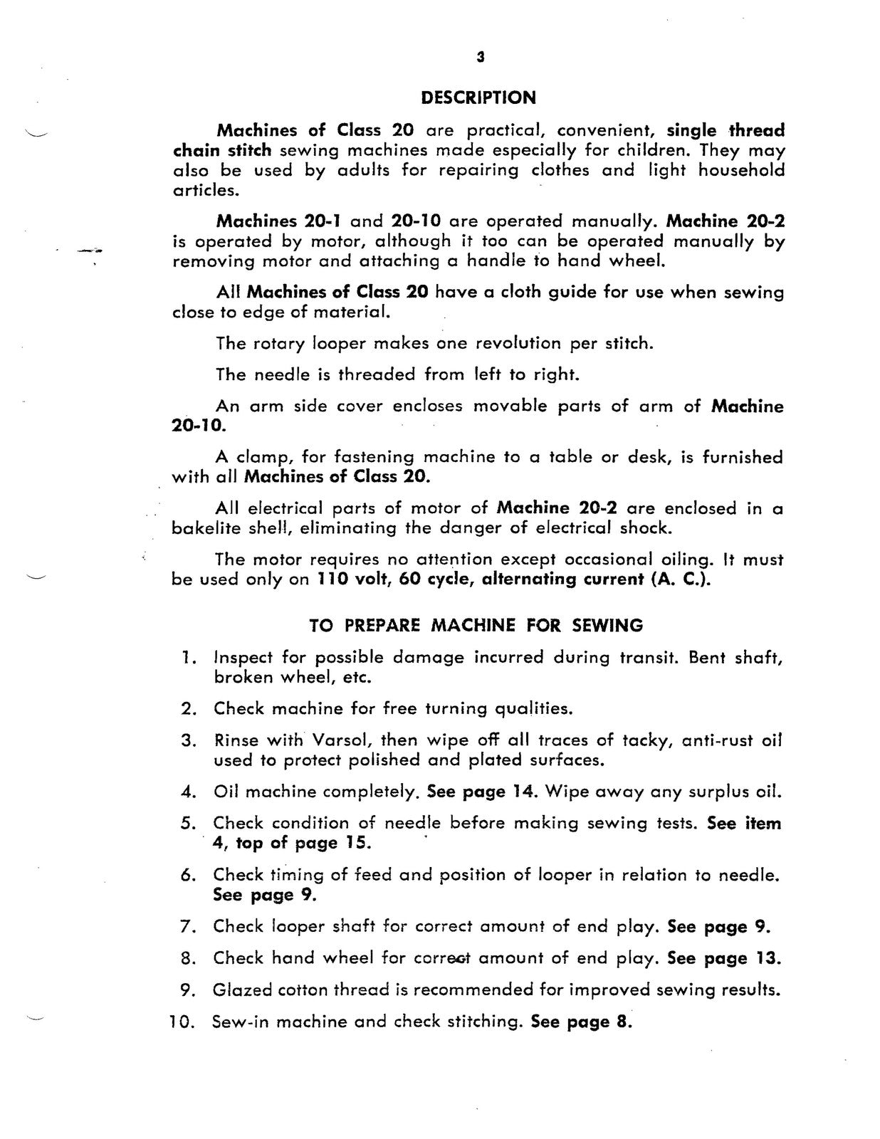 SINGER 20 Adjusters Manual - BOUND - COVERS - XL FOLDOUT PAGES