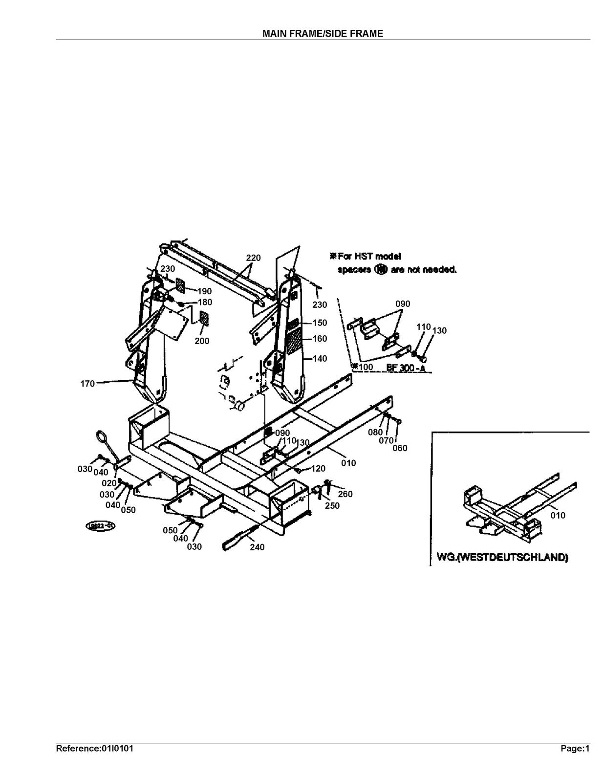 KUBOTA BF300-A Loader Illustrated Parts List Manual - WIRE BOUND - TOUGH COVERS