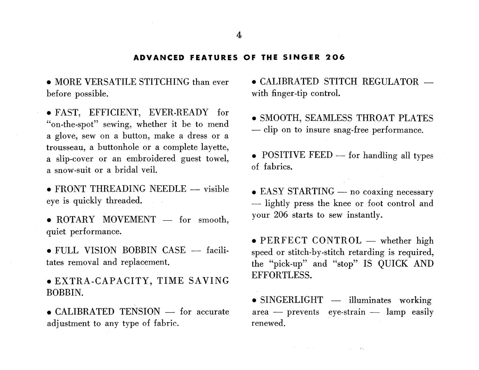 SINGER 206K25 Sewing Machine Instruction Manual 1952 - WIRE BOUND - TOUGH COVERS