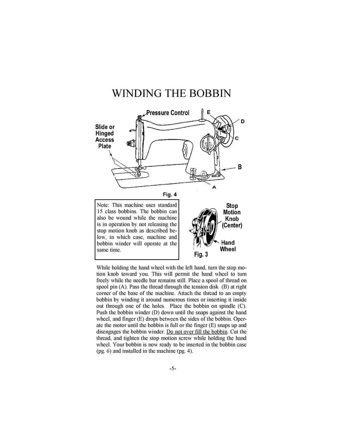 SINGER HA-1 15 Class Sewing Machine Instruction Manual - WIRE BOUND - COVERS