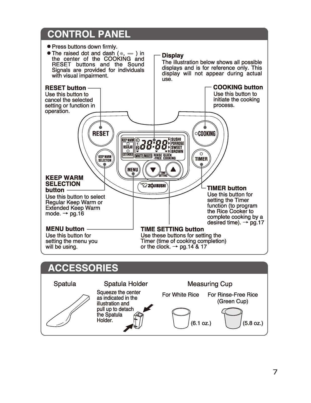 ZOJIRUSHI NS-WAC10 18 Micom Rice Cooker  Operating Instructions Manual - BOUND