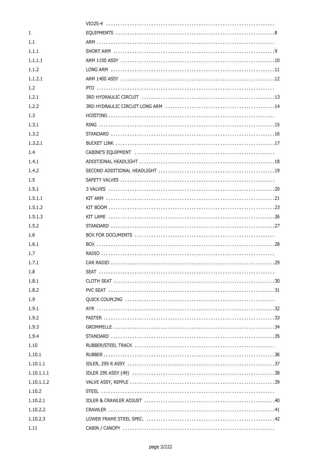 YANMAR ViO25-4 Mini Excavator Parts Catalog Manual 2013 - WIRE BOUND - COVERS