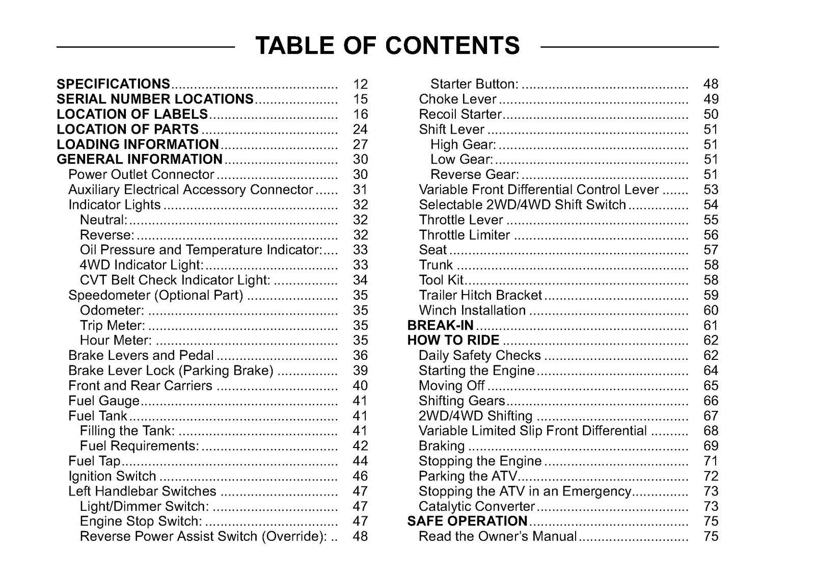 ARCTIC CAT Prairie 360 4x4 Realtree APG HD Owners Manual 2010 - WIRE BOUND
