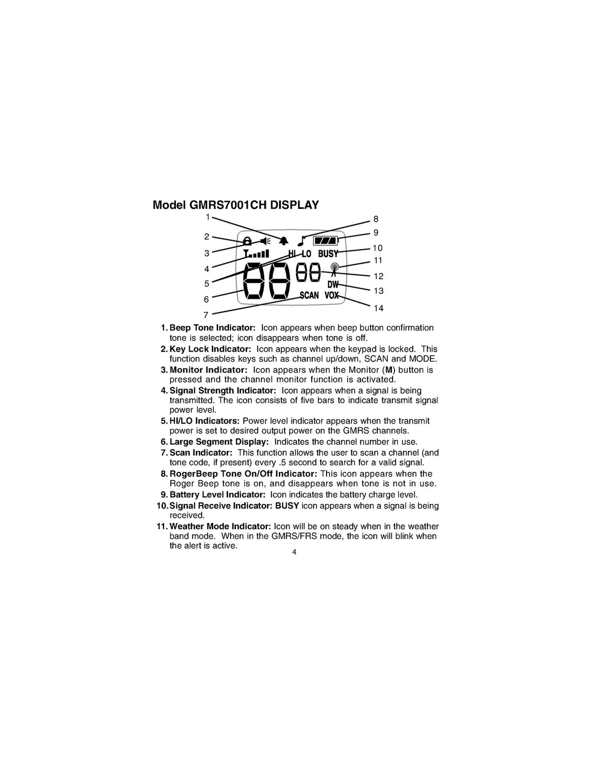 AUDIOVOX GMRS7001CH Radio Owners Manual 2003 - STEEL WIRE BOUND - TOUGH COVERS