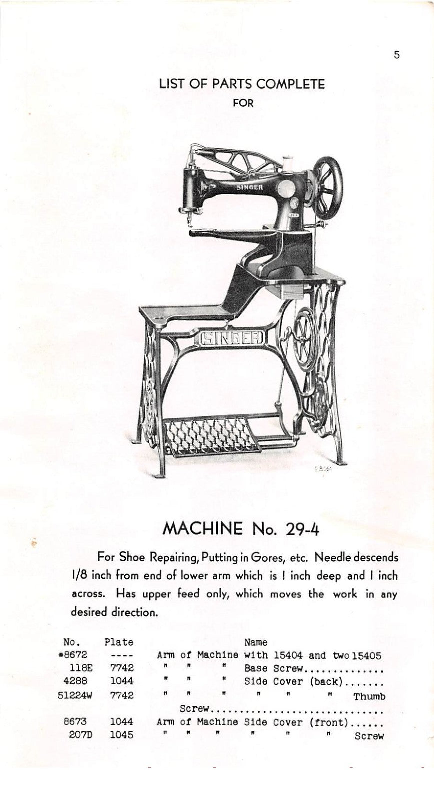 SINGER 29-4 Instruction & Parts Diagram Manual BUNDLE: WIRE BOUND - TOUGH COVERS