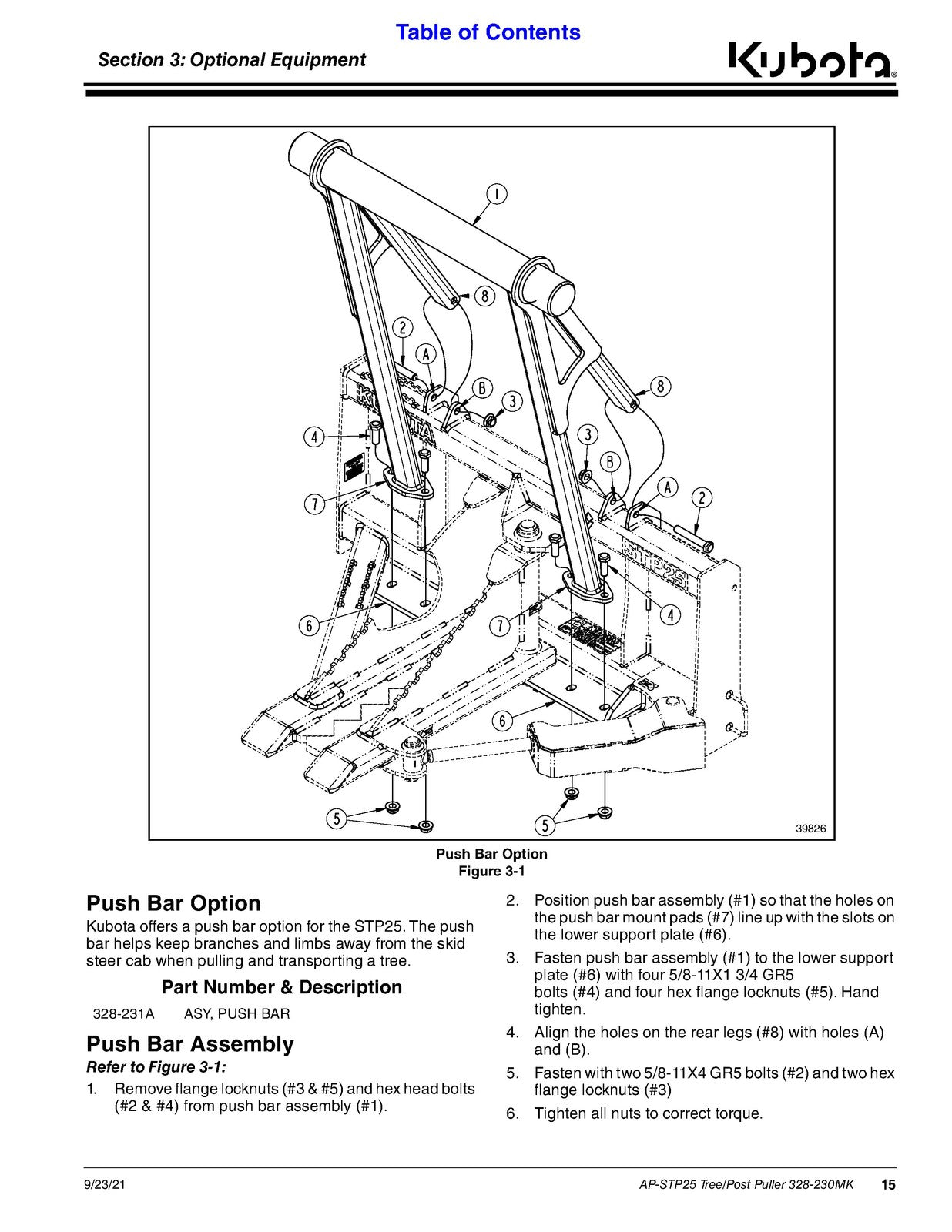 LAND PRIDE STP25 Series Tree Post Puller Operators Manual - WIRE BOUND - COVERS