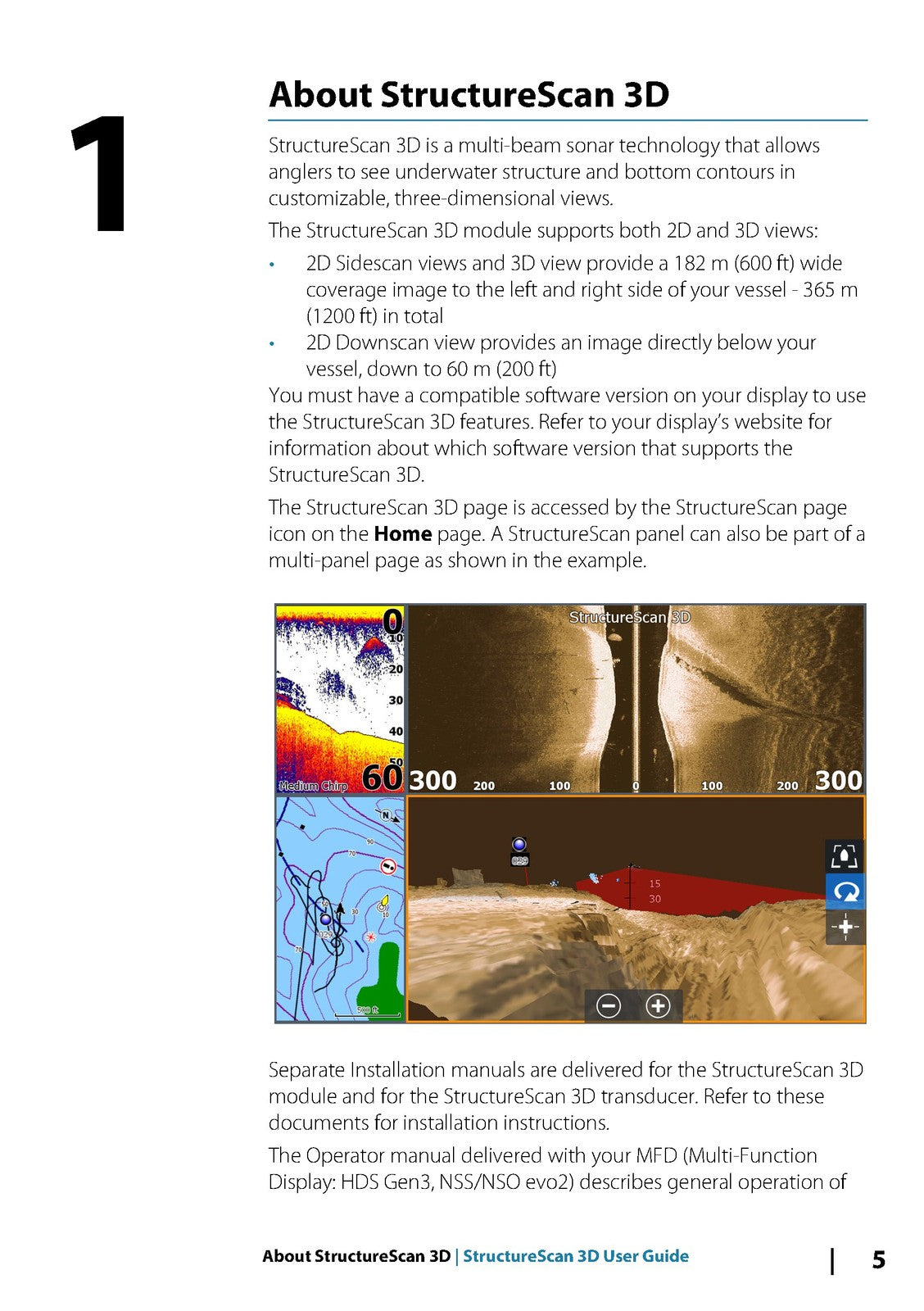 SIMRAD StructureScan 3D Sonar User Manual - STEEL WIRE BOUND - PROTECTIVE COVERS
