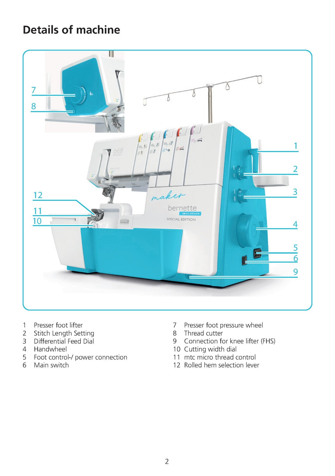 BERNINA Bernette B68 Maker Quick Start Guide Manual - WIRE BOUND - TOUGH COVERS