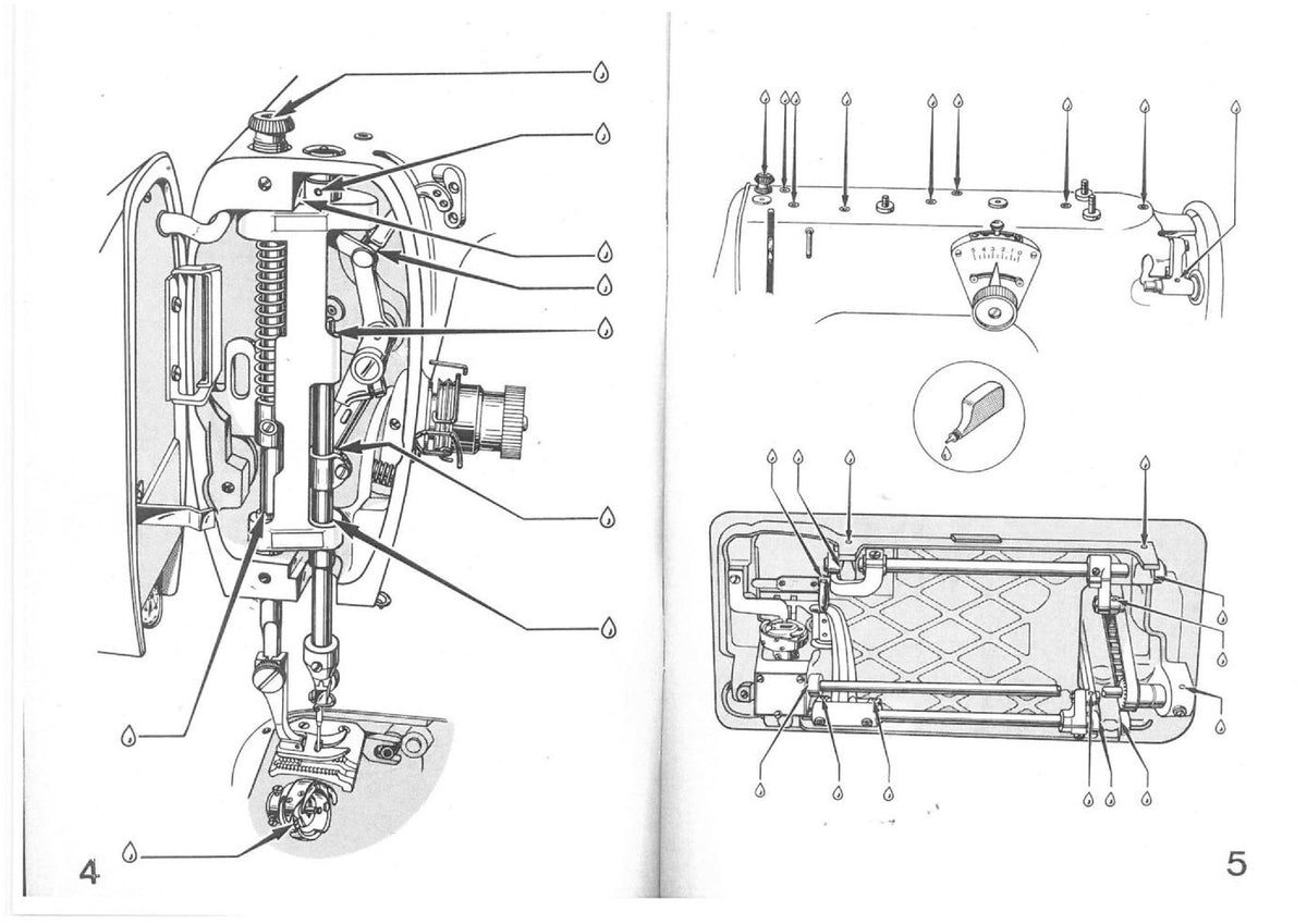 ALFA 102 Sewing Machine Instruction Manual - STEEL WIRE BOUND - TOUGH COVERS