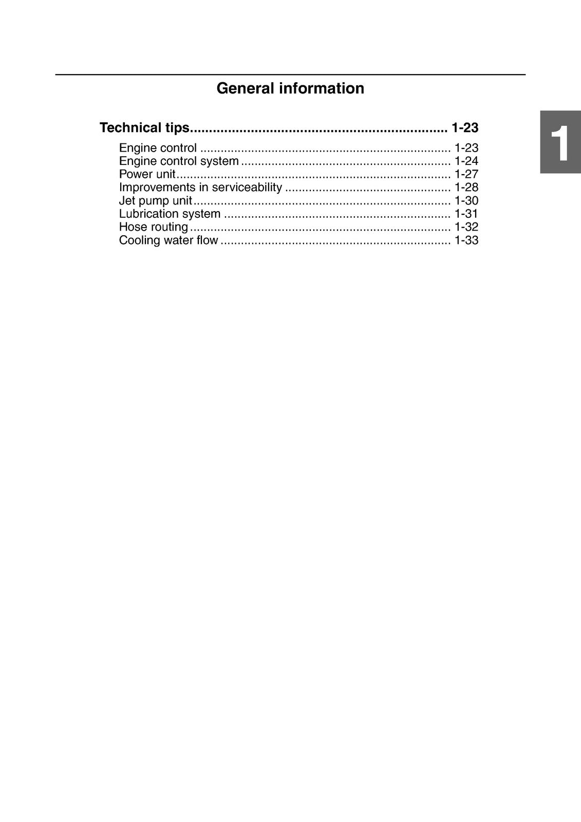 YAMAHA WaveRunner VX1050C F4G Deluxe VX1050B Cruiser Limited Service Manual