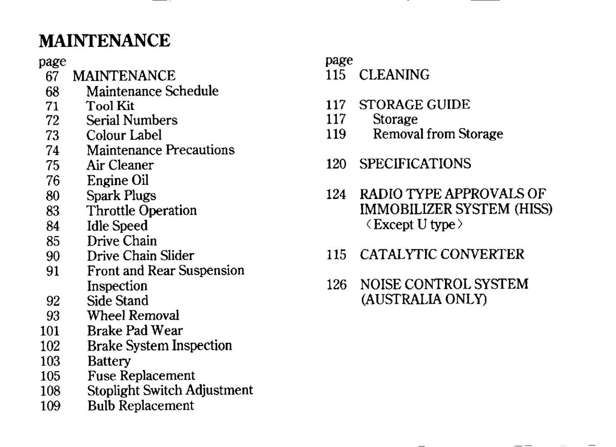 HONDA VFR800FI Owners Manual 2000 - BOUND - COVERS - XL FOLDOUT PAGES