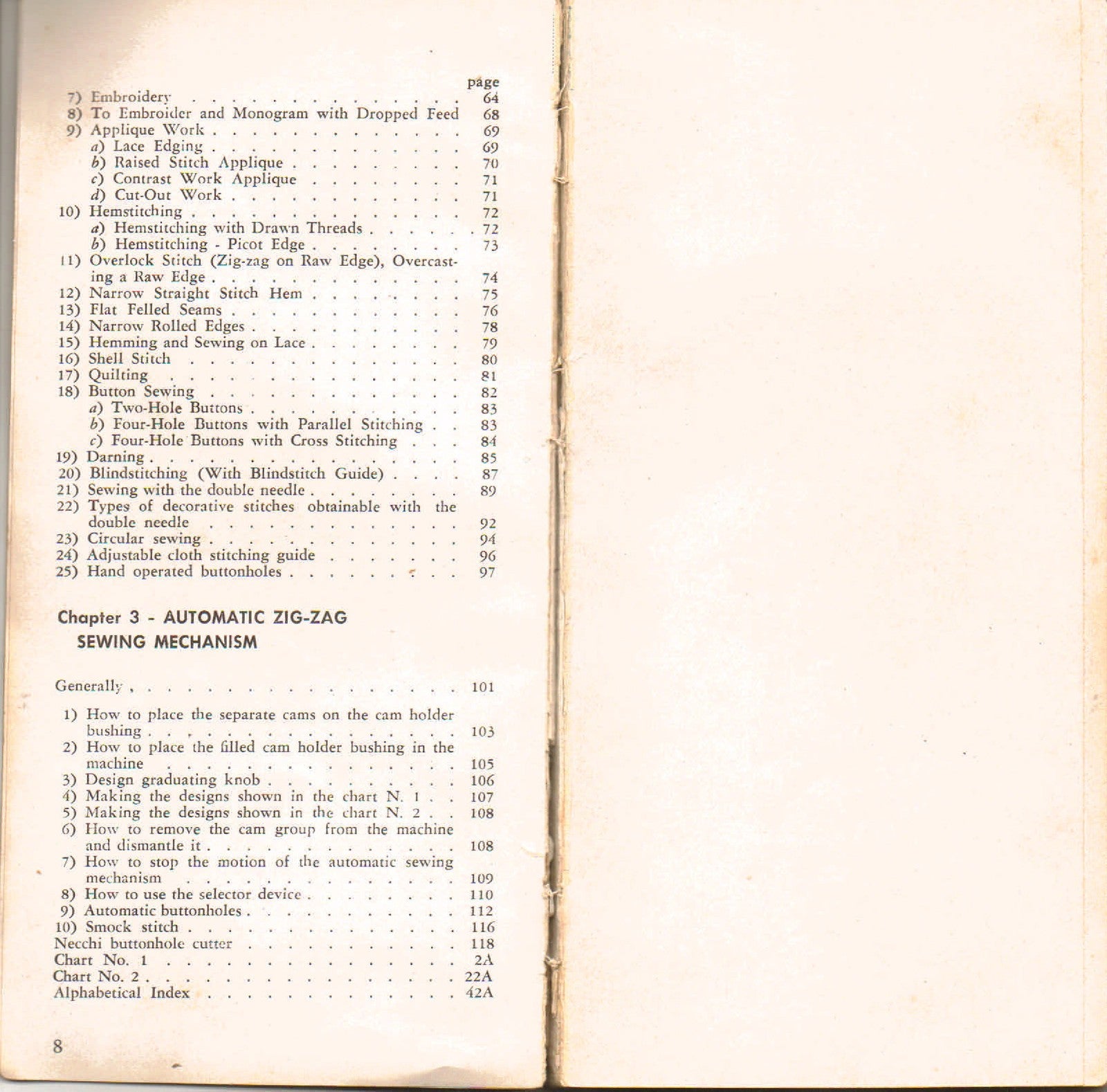 NECCHI Automatic Supernova Sewing Machine Instruction Manual - WIRE BOUND