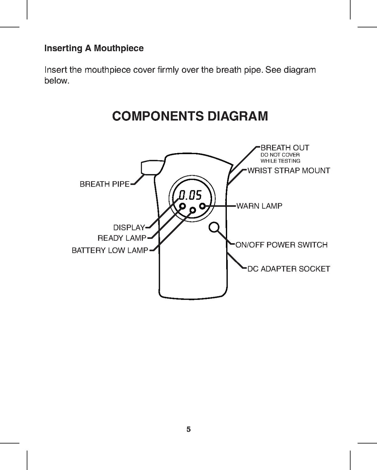 ALCOHAWK ABI Breath Alcohol Tester Owners Manual 2006 - WIRE BOUND - COVERS