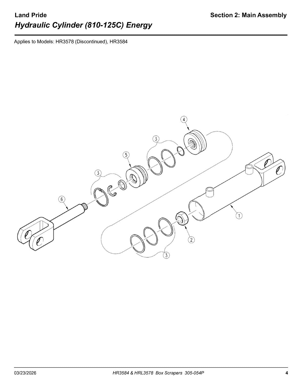 LAND PRIDE HR3584 Box Scrapers Parts Manual 2026 - WIRE BOUND - TOUGH COVERS