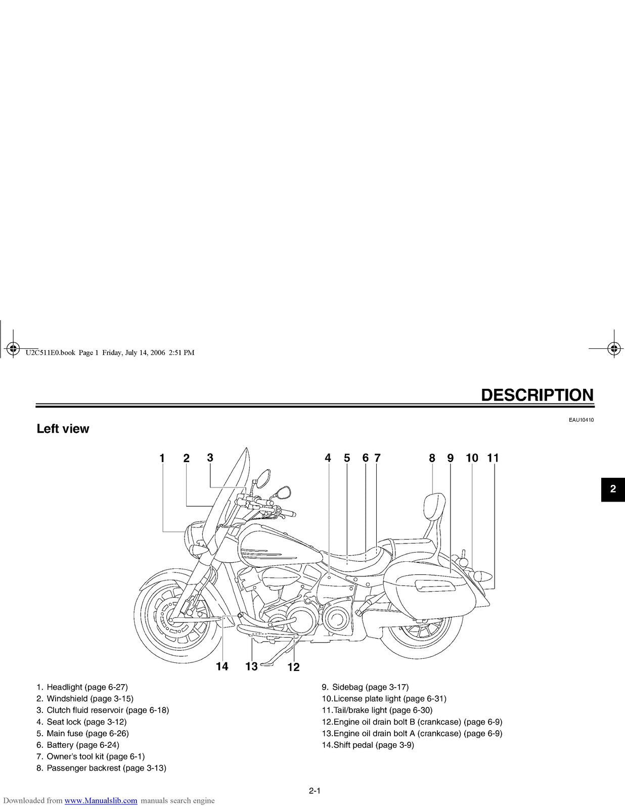 YAMAHA XV19CTSW XV19CTW XV19CTMW Stratoliner Owners Manual - WIRE BOUND - COVERS