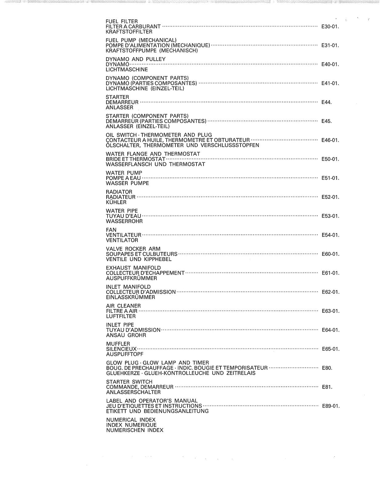 KUBOTA D1402-BBS-1 Diesel Engine Illustrated Parts List Manual 1991 2 - BOUND