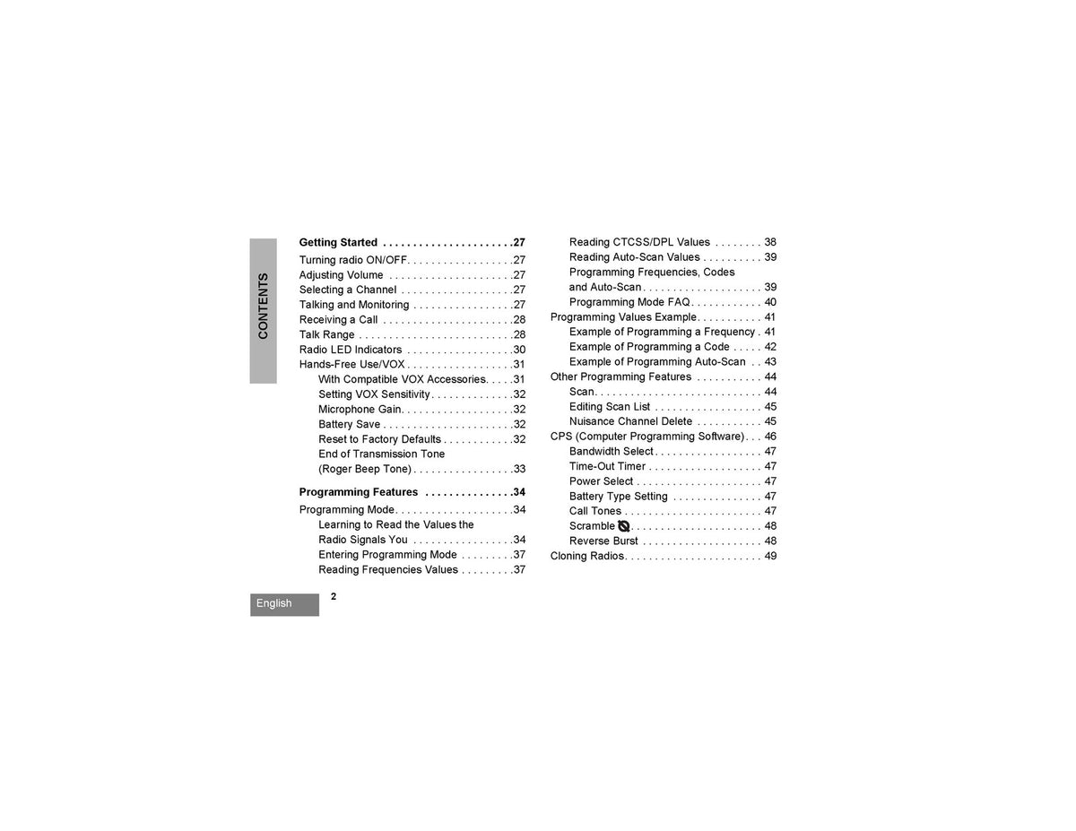 MOTOROLA RM Series RMU2040 2043 RMM2050 Two-Way Radio User Manual 2013 - BOUND